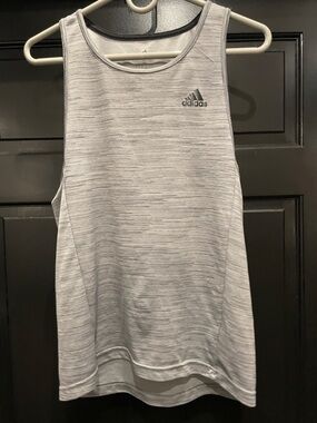 adidas Men's Light Gray Heather Tank Top